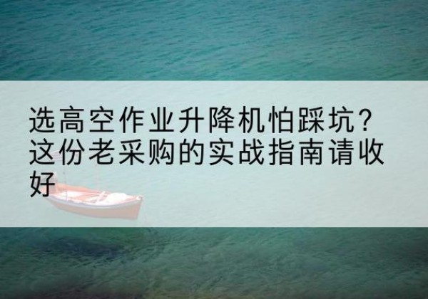 象州高空作业升降机厂家推荐-选高空作业升降机怕踩坑？这份老采购的实战指南请收好